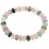 Muticolor Tourmaline flat beads bracelet
