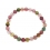 Muticolor Tourmaline round beads bracelet