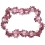 White quartz faceted round beads & Red Tourmaline flat beads bracelet