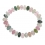 Muticolor Tourmaline flat beads bracelet