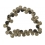 Smoky Quartz + White Quartz pear beads bracelet