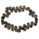 Smoky Quartz + White Quartz pear beads bracelet