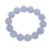 Blue chalcedony round beads bracelet