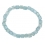Aquamarine faceted barrel beads bracelet