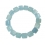 Aquamarine faceted barrel beads bracelet
