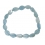 Aquamarine faceted barrel beads bracelet