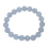 Blue chalcedony round beads bracelet