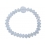 Blue chalcedony flat beads bracelet