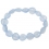 Blue chalcedony heart beads bracelet