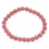 Rhodochrosite round beads bracelet