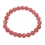 Rhodochrosite round beads bracelet