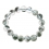 Green Phantom faceted round beads bracelet