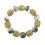 Green Phantom round beads & Golden Rutilated Quartz bracelet