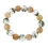 Green Phantom  & Golden Rutilated Quartz round beads bracelet