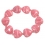 Rhodochrosite heart beads bracelet